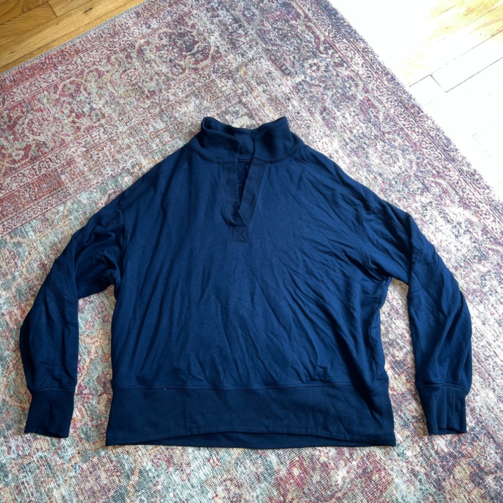 lululemon athletica Navy V-Neck Sweater